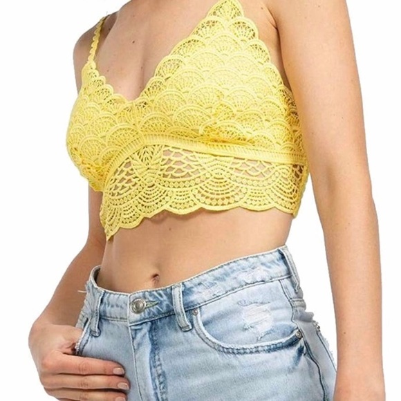 ☀️NWT FREE PEOPLE Sunrise to Sunset Bra In Sunny Day - Picture 2 of 9